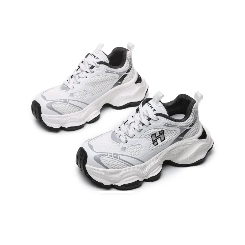 HSTYLE Cushioning Anti-Slip And Wear-Resistant Low-Top Chunky Sneakers Women's-16