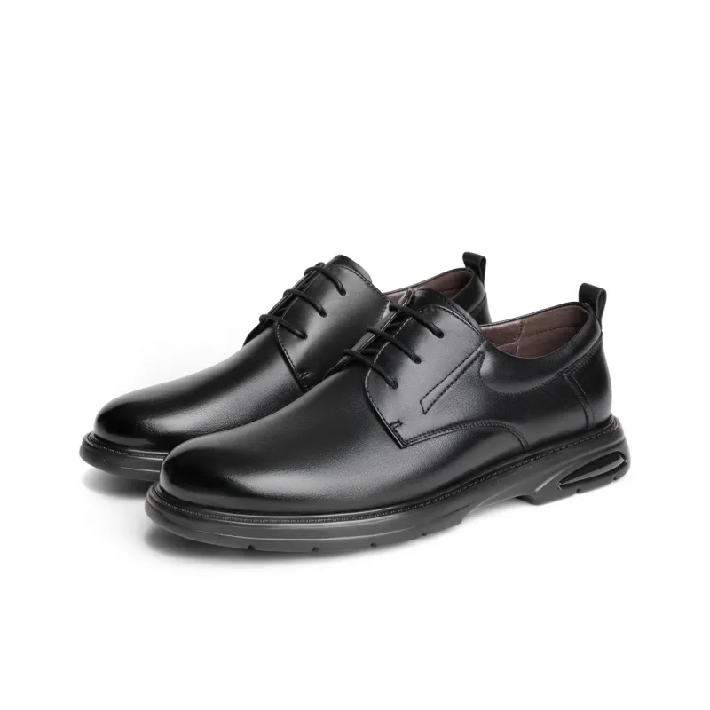 BELLE Dress Shoes Men Low Top Black-4
