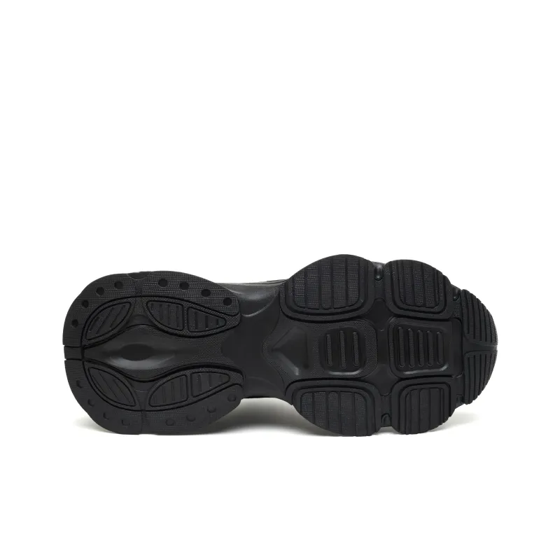 JEEP SPIRIT Height Increasing Wear Resistant Breathable Slip Resistant Low Top Chunky Sneakers Men's Graphite Black-5