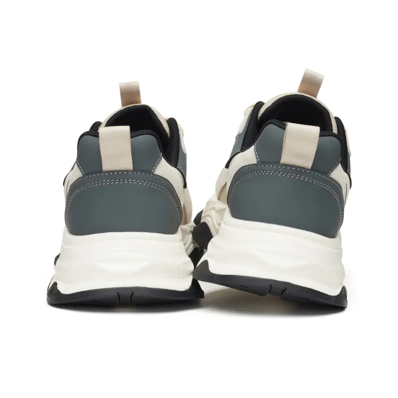 JEEP SPIRIT Low Top Chunky Sneakers Men's Moon Dust Gray-4