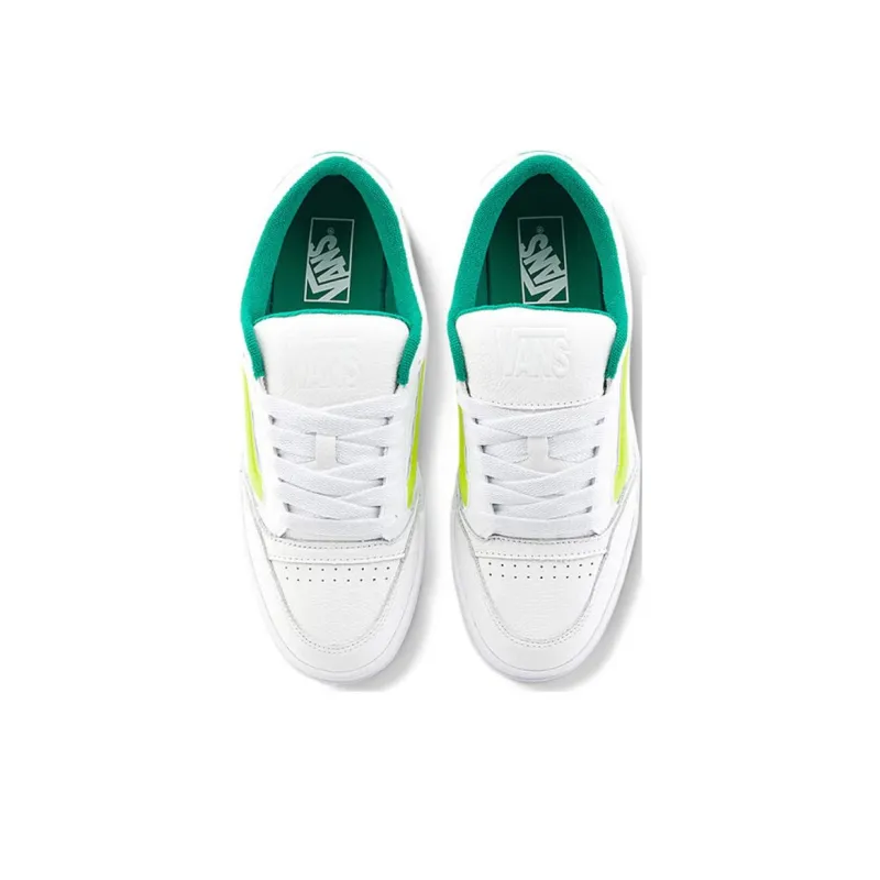 Vans HYLANE Anti-Slip Wear-Resistant Low-Top Skateboard Shoes Unisex White Green-3