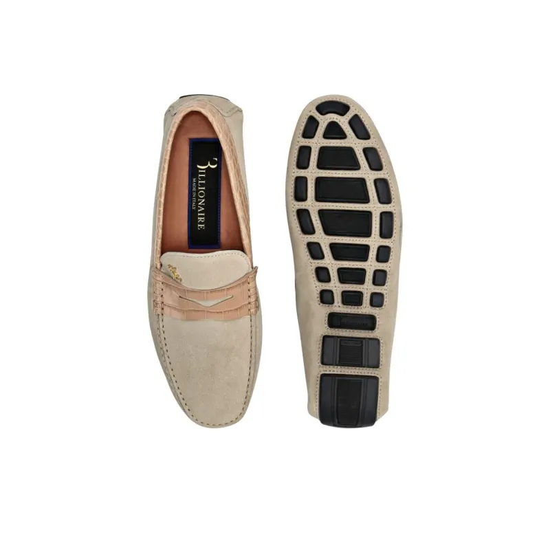 Billionaire Loafers Men's Beige-3