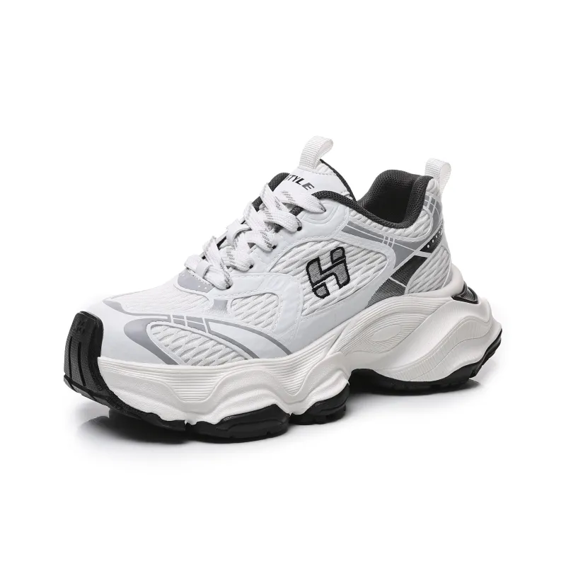 HSTYLE Cushioning Anti-Slip And Wear-Resistant Low-Top Chunky Sneakers Women's-13