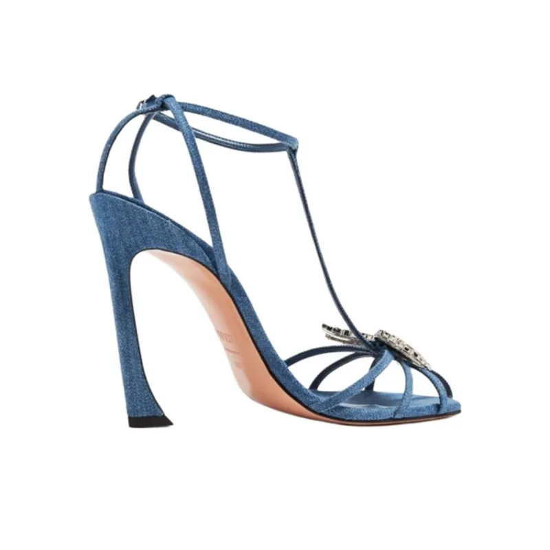 PIFERI Maggio Strap Sandals 10cm Women's Blue-3