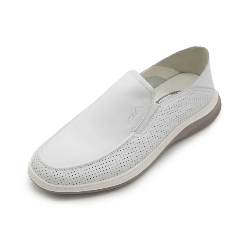 Satchi Casual Slip on Loafers Men's White-1