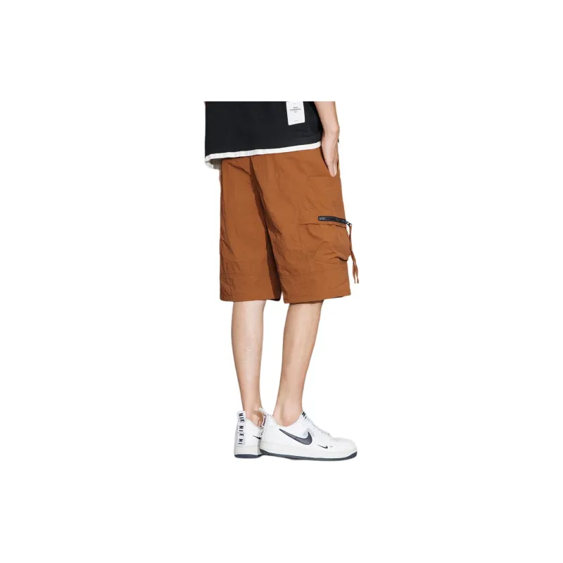 Tonlion Casual Shorts Men's Brick Red-3