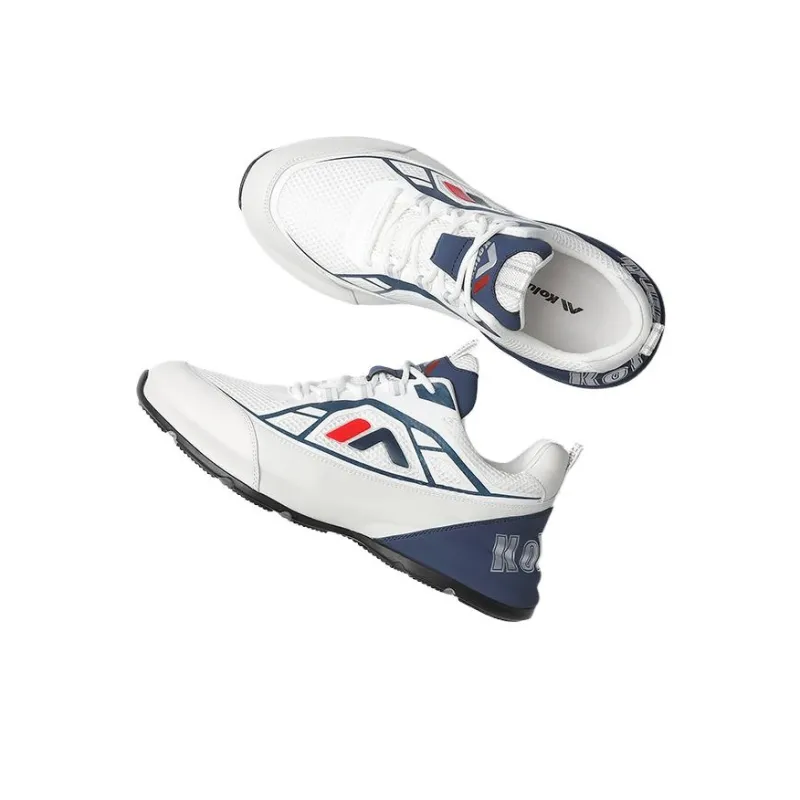 KOLUMB Cushioning, Slip Resistant, And Breathable Low Top Casual Shoes Men's White Blue-2