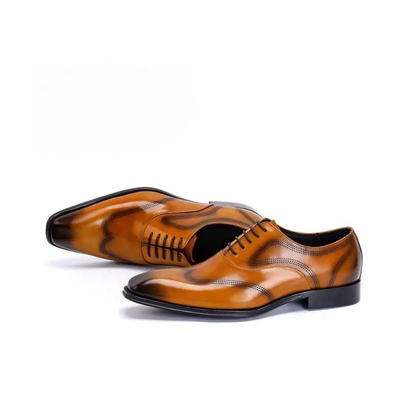 ASTON M.JAZZ Dress Shoes Men Low Top Black/Brown-10