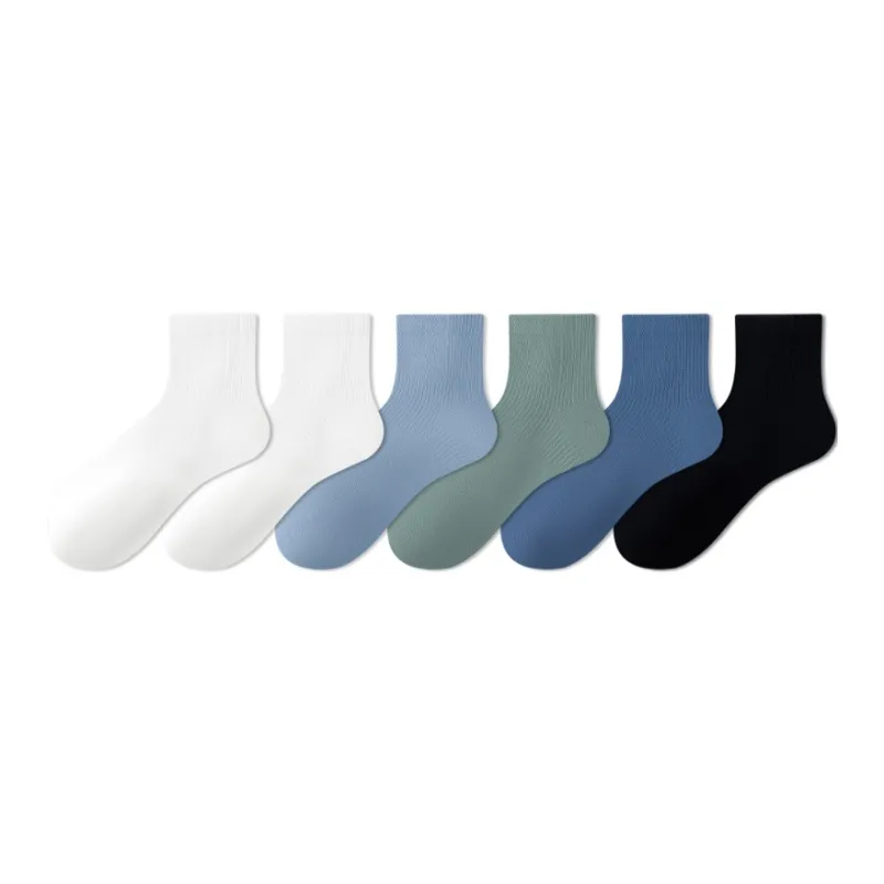 MIIOW Mid Calf Socks Men's 6 Pack-6