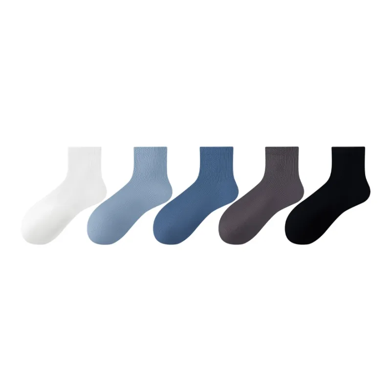 MIIOW Mid Calf Socks Men's 5 Pack-4