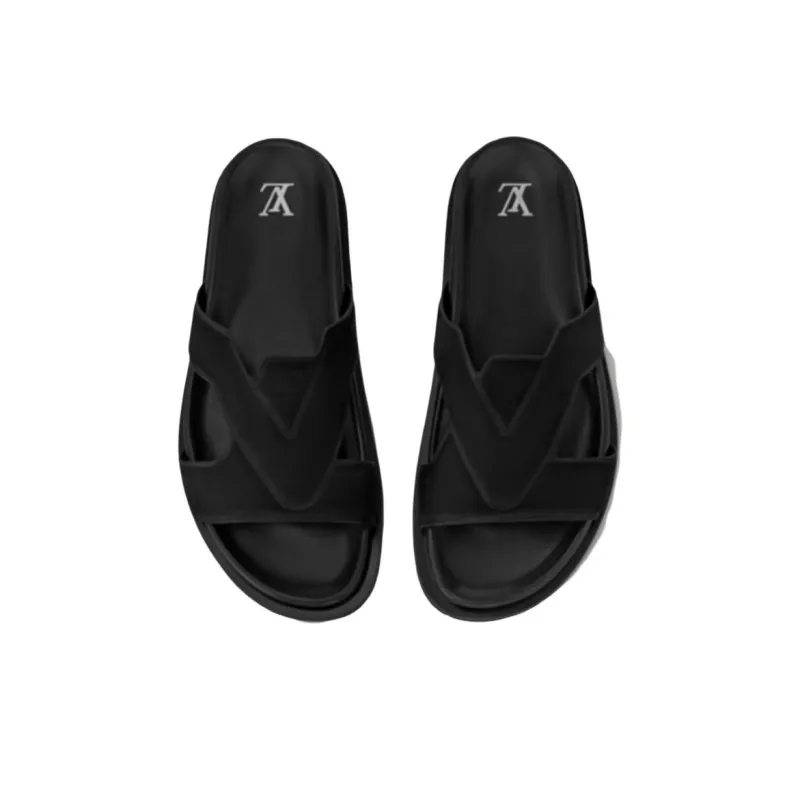 LOUIS VUITTON Oasis Slide Slippers Men's Black-4