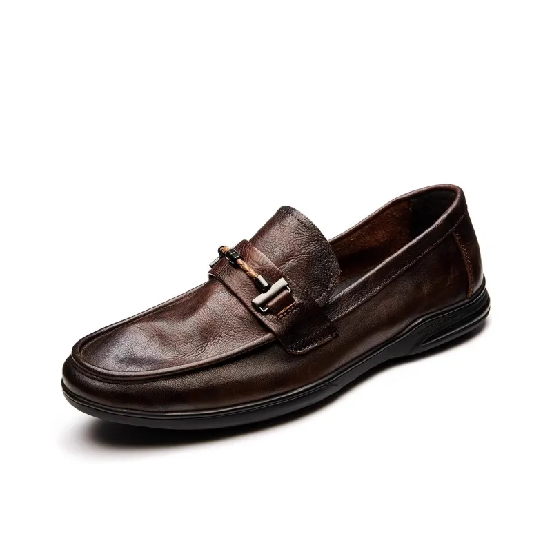LEYGMENLG Loafers Men Black/Red Coffee-5