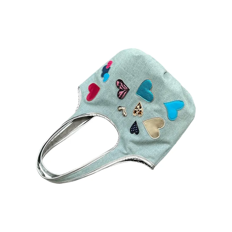 HACIN Denim Shoulder Bag Women's Blue-2