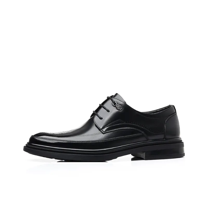 Help Dress Shoes Men Low Top Black, Brown-6