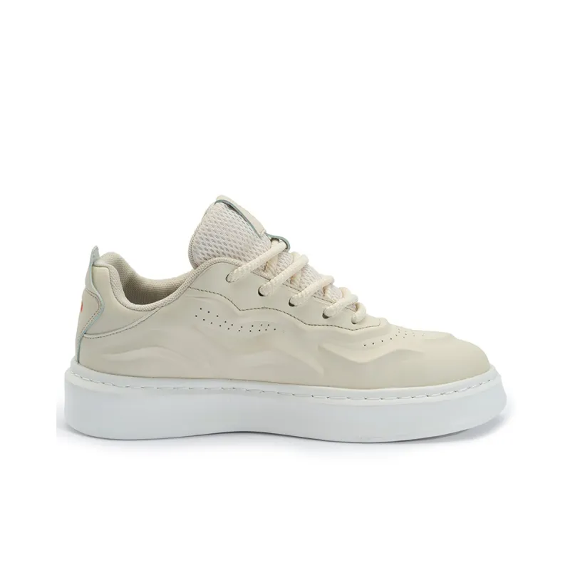 Seattle Palm Anti Slip Wear Resistant Low Top Skateboard Shoes Unisex Beige-1