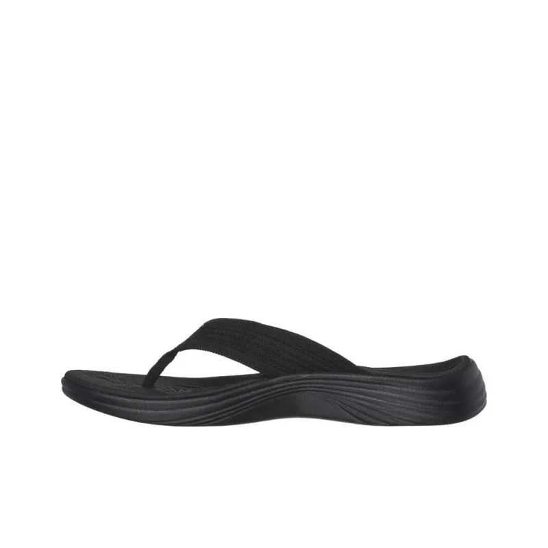 Skechers Arch Fit Abrasion-Resistant Slip-Resistant Flip Flops Women's Black-3