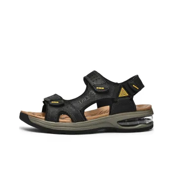 LAORENTOU Beach Sandals Men Black/Khaki/Dark Brown
