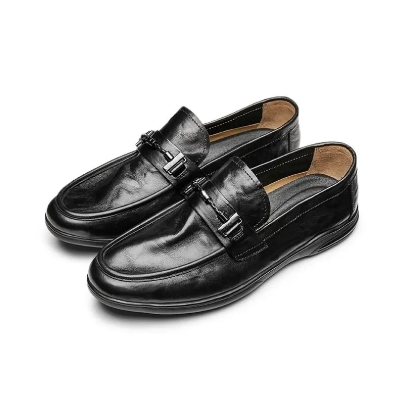 LEYGMENLG Loafers Men Black/Red Coffee-2