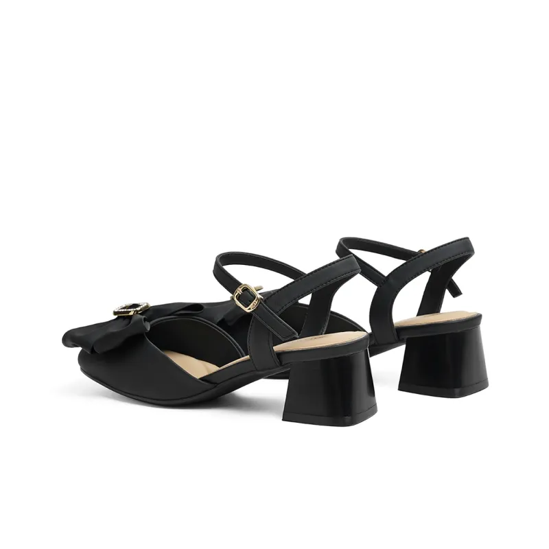 RED DRAGONFLY Casual Shoes Fashion Apparel Shoes Roman Sandals 5.5cm Heel Women's Black/Ecru/Apricot-2