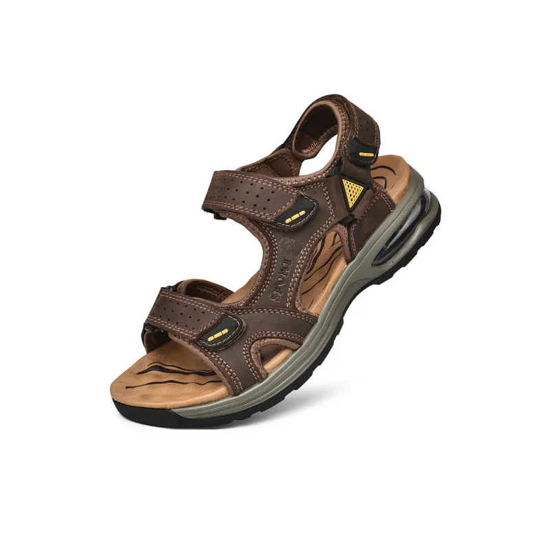 LAORENTOU Beach Sandals Men Black/Khaki/Dark Brown-11