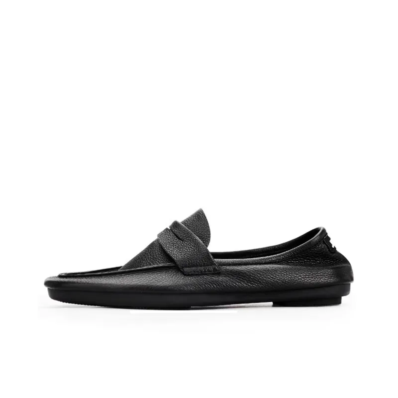 Voguhomme Gommino Loafers Men Black/Orange-0