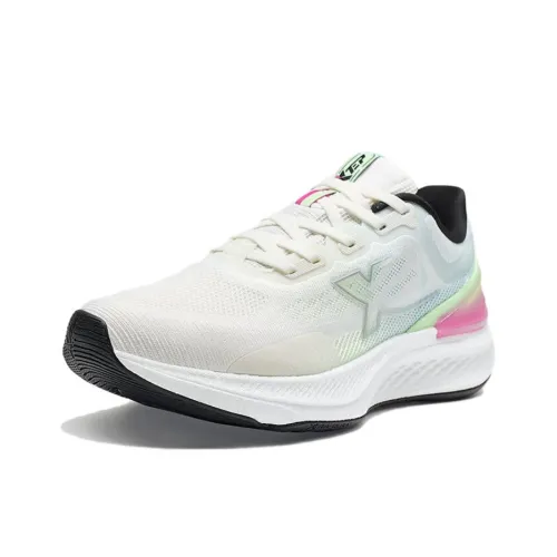 XTEP Cushioning Rebound Low Top Running Shoes Women's White Pink Green