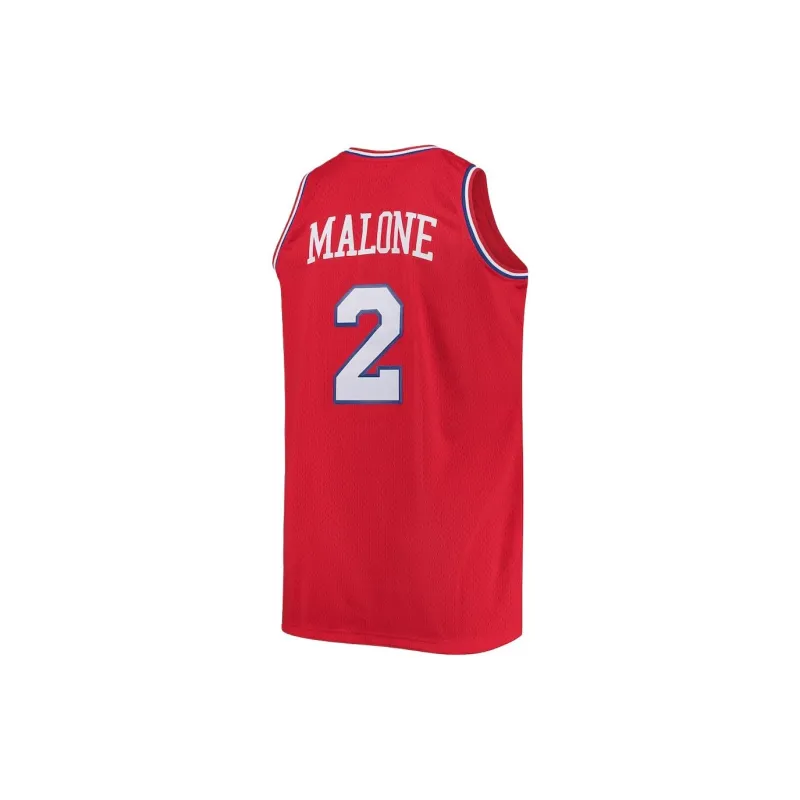 NBA Philadelphia 76ers Malone Red Philadelphia 76ers 1982/83 Big & Tall Hardwood Basketball Jerseys Men's Red-1
