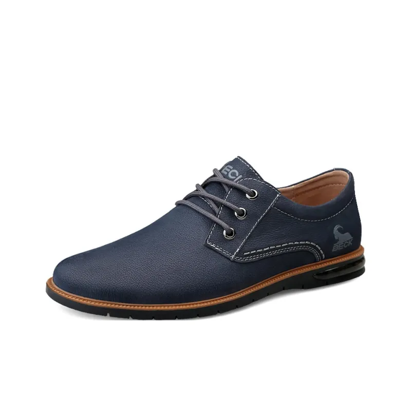 BECK Casual Leather Shoes Men's Khaki-1