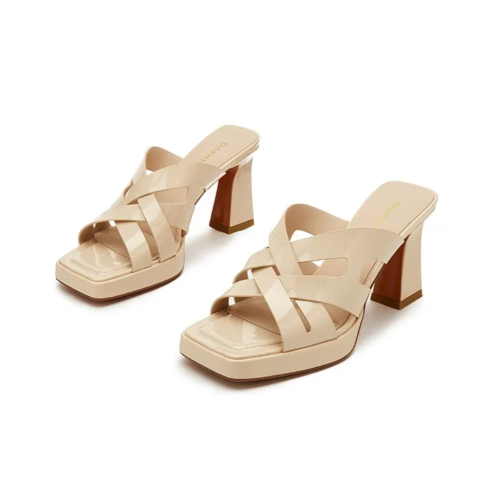 DAPHNE Abrasion Resistant Slide Slippers 8.2cm Women's-5