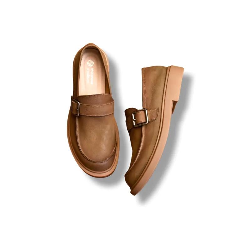 Brounvanm Loafers 3cm Men's Khaki-4
