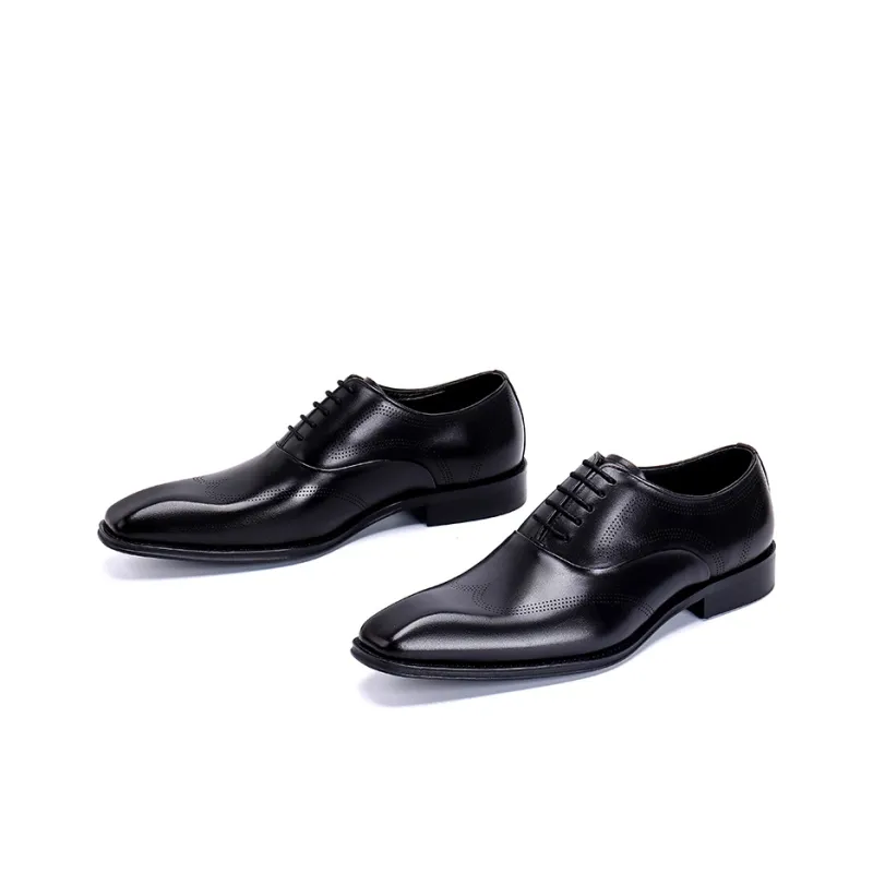 ASTON M.JAZZ Dress Shoes Men Low Top Black/Brown-4