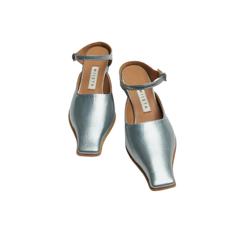 MIISTA Slip-Resistant Wrap-toe Slippers Women's Blue-2