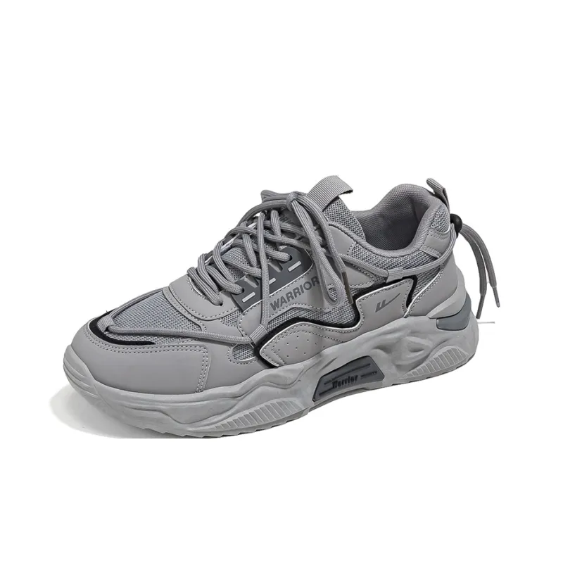 Warrior Low Top Skateboard Shoes Men's Gray-2