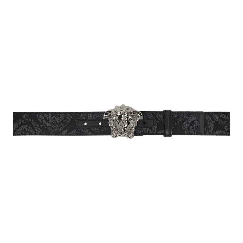 FANSIZHE Calfskin, Fabric, Nylon, Metal Leather Belts Men's Black Width 4CM-0
