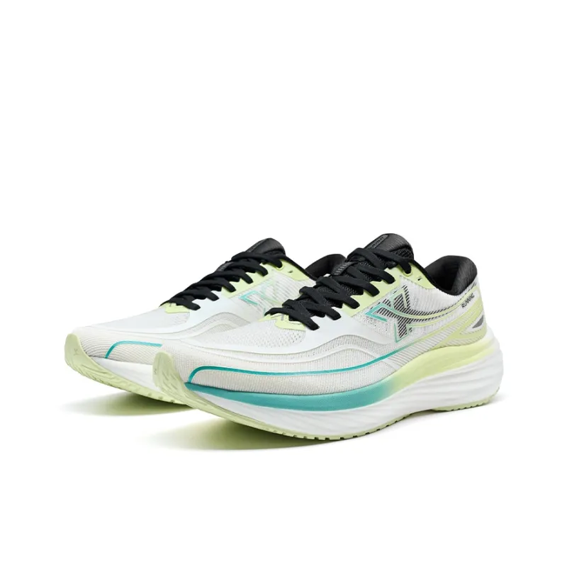 XTEP Running Shoes Men Low Top Sail White/Jelly Green-4