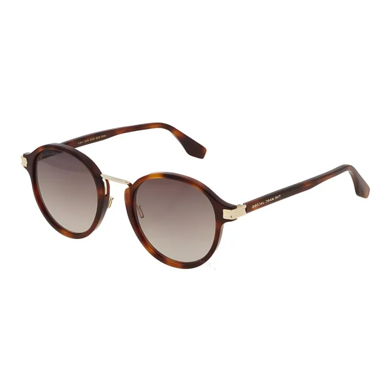 MARC JACOBS Acetate Round Sunglasses Men's Havana/Gold-0