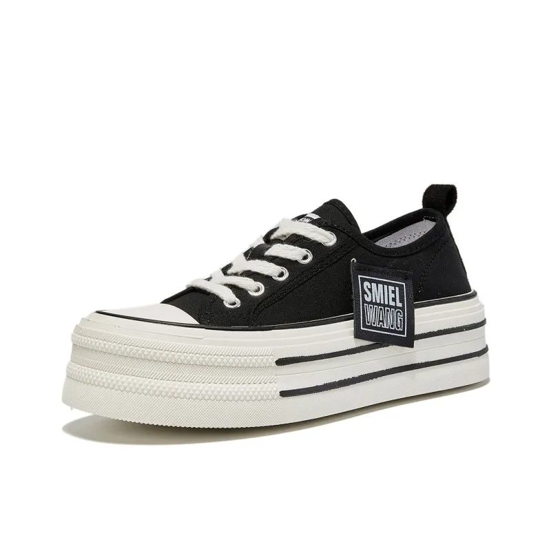 Komanic Coverage Lightweight Height Increasing Low Top Canvas Shoes Women's-0