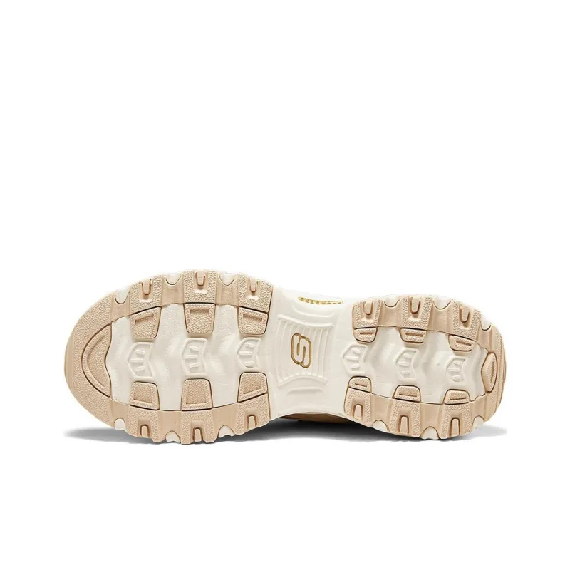 Skechers DLITES Anti Slip Wear Resistant Low Top Chunky Sneakers Women's Gold-5