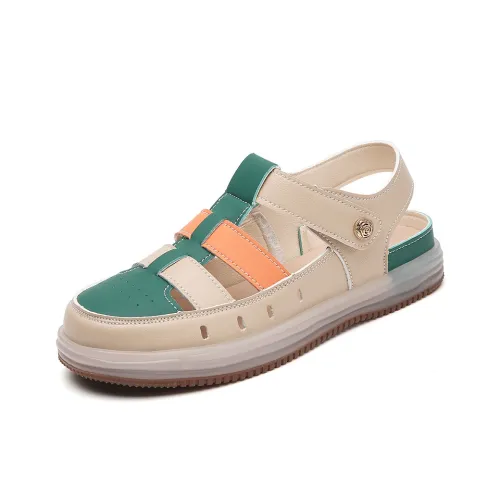 Reivanti Roman Sandals 2CM Women's Apricot Green