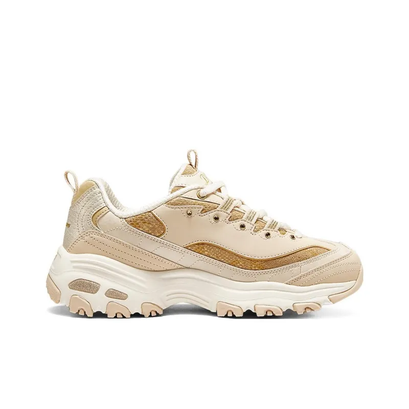 Skechers DLITES Anti Slip Wear Resistant Low Top Chunky Sneakers Women's Gold-1