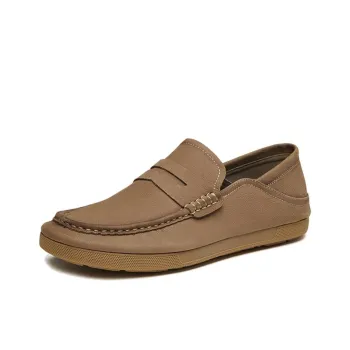 KANGNAI Loafers Men Black/Khaki/Earth Yellow