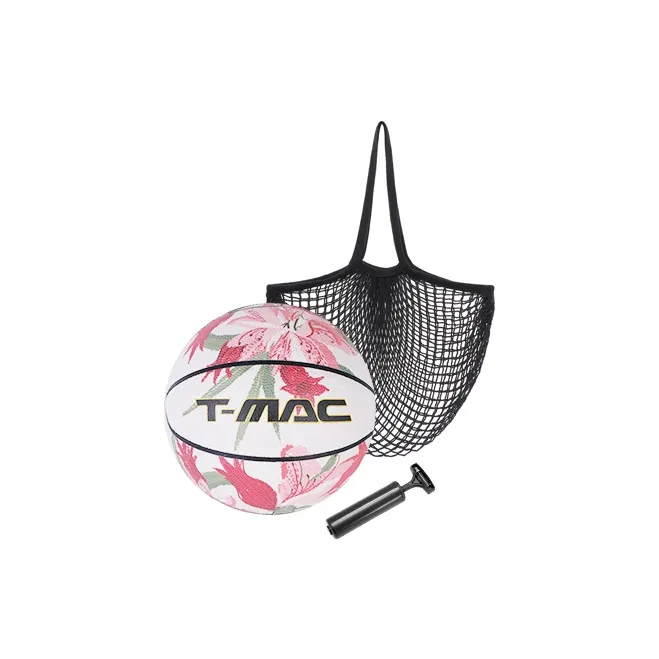 T-Mac Maddie Floral Collection PU Basketball Red White Size 7 Training Unisex-6