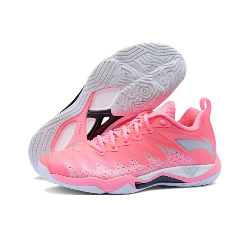LiNing Harrier Hawk Slip-Resistant Breathable Rebound Low-Top Badminton Shoes Unisex Pink-4