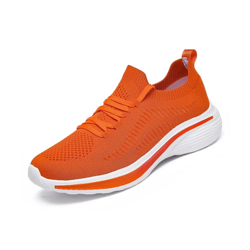 SENGUIBUCK Casual Shoes Men Low Top Black/Green/Orange-4