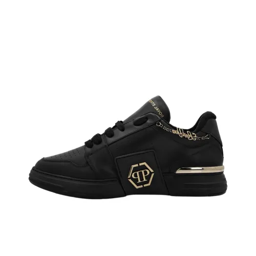 PHILIPP PLEIN Skateboard Shoes Unisex Low-Top Black