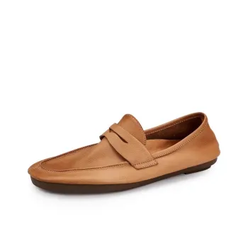 Voguhomme Gommino Loafers Men Black/Orange