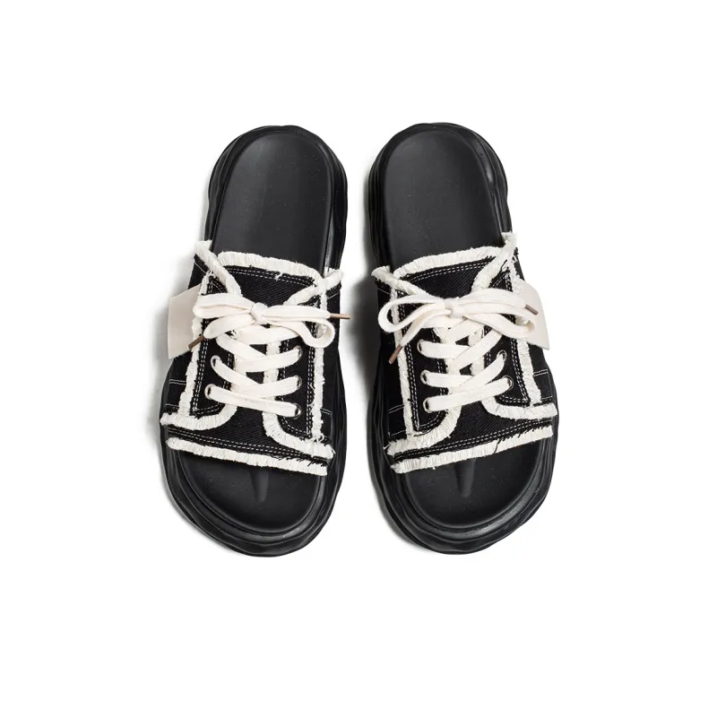 YEDANI Slide Slippers Men Beige/Black-2