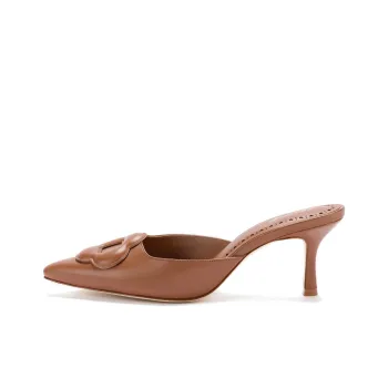 Larroude Wrap-toe Slippers Women's Brown