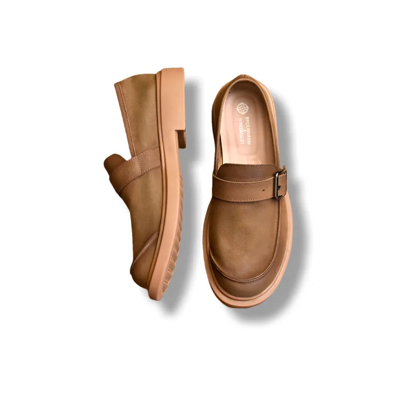 Brounvanm Loafers 3cm Men's Khaki-3
