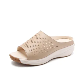 Reivanti Slip-Resistant Slide Slippers Women's Brown